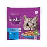 Whiskas Balık Favorileri Yetişkin Kedi Yaş Maması 4*85GR (4,5 kg) Lezzetli Karışık Tat