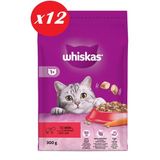 Whiskas Biftekli Havuçlu Kuru Kedi Maması 300 Gr Set 12'Li