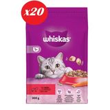 Whiskas Biftekli Havuçlu Kuru Kedi Maması 300 Gr Set 20'Li