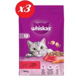 Whiskas Biftekli Havuçlu Kuru Kedi Maması 300 Gr Set 3'Lü
