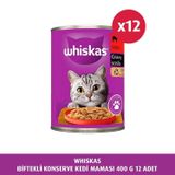 Whiskas Biftekli Konserve Kedi Maması 400 G 12X
