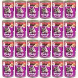 Whiskas Biftekli (Sığır) Süper Premium Kedi Maması 400 gr 24'lü Lezzetli Konserve