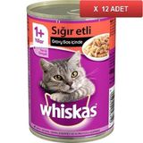 Whiskas Gravy Soslu Sığır Etli 12x400 gr Yetişkin Kedi Konserve