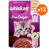 Whiskas Junior Pure Delight Tavuk Etli Yavru Kedi Yaş Maması 85 Gr x 12 Adet