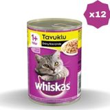 Whiskas Kedi Maması Tavuklu Kıymalı 400 Gr - (12 Adet)