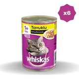 Whiskas Kedi Maması Tavuklu Kıymalı 400 Gr - (6 Adet)