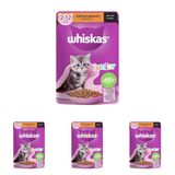 Whiskas Kümes Hayvanlı Yavru Kedi Yaş Mama 85 G Tekli Paket (4 paketi)