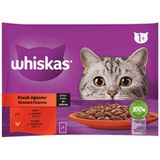 Whiskas Multipack 4x85 gr Klasik Öğünler Gravy Soslu Tavuklu ve Sığır Etli Kedi Yaş Maması