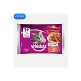 Whiskas Pouch Güveç Yavru Klasik Seçenekler 4'lü 85 gr x 13 Adet Yaş Kedi Maması