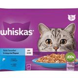 Whiskas Pouch Jöle İçinde Somonlu ve Ton Balıklı 4x85 gr Yetişkin Kedi Konservesi