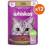 Whiskas Pouch Jöleli Kuzu Etli Kedi Yaş Maması 85 Gr x 12 Adet