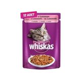 Whiskas Pouch Somonlu 12 Adet 100 gr Yetişkin Kedi Konservesi