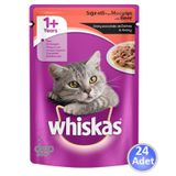 Whiskas Pouch Yetişkin Sığır Etli Gravy Sos İçinde 24x100 gr Yaş Kedi Maması