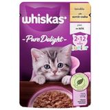 Whiskas Pure Delight Tavuklu Güveç Yavru Kedi Yaş Maması, 28x85 gr