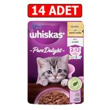 Whiskas Pure Delight Tavuklu Yavru Kedi Konserve 85Gr 14Adet Pouch Kedi Islak Mama Kedi Yaş Maması Güveç