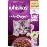 Whiskas Pure Delight Tavuklu Yavru Kedi Konserve 85GR 14ADET Pouch Kedi Islak Mama Kedi Yaş Maması