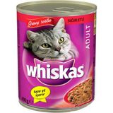 Whiskas Sığır Etli Yaş Mama Teneke 400gr 24'lü Beyaz Et Tatlı Besleyici İçerik