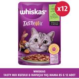 Whiskas Tasty Mix 85 g 12x Kuzulu & Havuçlu Yaş Mama Yetişkin Kediler İçin Premium Kalite