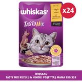 Whiskas Tasty Mix Kuzu&hindi 85 gr 24X Yetişkin Kediler İçin Besleyici Yaş Mama