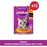 Whiskas Tavuklu Konserve Kedi Maması 400 G 12X