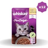 Whiskas Tavuklu Pure Delight Yaş Mama Poşet 85 gr - (12 Adet) Premium Kalite Kedi Maması