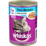 Whiskas Ton Balıklı Kedi Konserve 400 gr x 12 Tam ve Dengeli Mama Yetişkin Kediler İçin