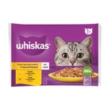 Whiskas Yaş Kedi Maması Poşet Kümes Hayvanları 4x85 gr
