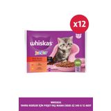 Whiskas Yavru Etli Kedi Maması 4'lü 340 gr 12x