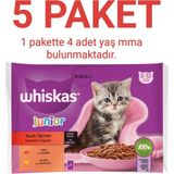 Whiskas Yavru Kediler Için Sığır ve Tavuk Etli Paket Yaş Mama 5 Paket (4 x 85 G)