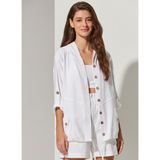 White By Nature Rahat Beyaz Kadın Ceket 313506 - S