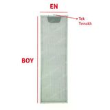 White Daisy İle Uyumlu En 16,6 Cm Boy 51,5 Cm - Tek Tırnaklı Aspiratör Davlumbaz Metal Yağ Filtresi