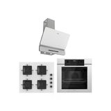 White Fryart 3 Lü Ankastre Set ( Qep63cb - Ss206 - D081-Sa) A++ Sessiz Davlumbaz