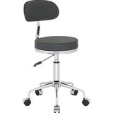 White Furniture Alfa Tekerlekli Arkalıklı Ofis Taburesi