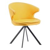 White Furniture Kumaş Rahat Ofis Lobi Sandalye Modeli - Sarı