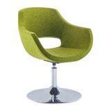 White Furniture Ultra Dönebilir Krom Flaş Ayak Poliüretan Sünger Ofis Bekleme Otel Lobi Sandalyesi - Yeşil