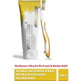 White Glo Sigara Lekelerine Karşı Ekstra Beyazlatıcı Diş Macunu 150 g Set Fırça & Esnek Kürdan Dahil