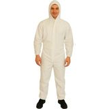 White Guard Lamine Tulum, Tek Kullanımlık , Sırt Havalandırmalı, Beyaz , 5 Li Pakette - XL