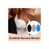 white guard Tek Kullanımlık Kulaklık Bonesi (Elips Model) - Kulaklık Koruyucu (20'Li Paket) 9 cm (L)