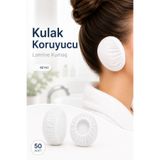 white guard Tek Kullanımlık Su Geçirmez Kulak Koruyucu 50 Adet Lamine Kumaş Duş Saç Boyama Bebek Hasta Banyosu Kulak Bonesi
