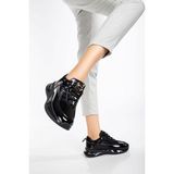White Line Hayal07 Kadın Paraşüt Kumaş Sneaker Ayakkabı Siyah