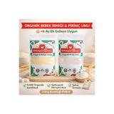White Organic Bebek İrmiği+Organik Pirinç Unu 2'li Set +6 Ay Ek Gıda Başlangıç