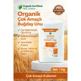 White Organic Organik Çok Amaçlı Buğday Unu 1 Kg (Ekmek,Pizza,Kurabiye,Kek,Krep,Poğaça)