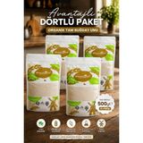 White Organic Organik Tam Buğday Unu 500 gr 4 Adet Taş Değirmen - 1 kg