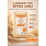 White Organic Organik Tam Siyez Unu 1 Kg Siyez Buğday Unu Atalık Yerli