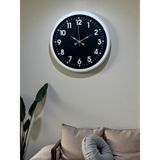 White Pure Kontrast 40 Cm Metal Duvar Saati