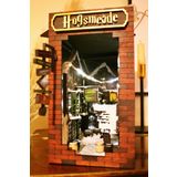 White Rabbit Art Works Harry Potter Hogsmeade Book Nook, Büyücüler Sokağı, Kitap Köşesi, El Yapımı Kitap Tutucu