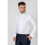 White Stone 21785 Beyaz Venedik Pamuklu Slim Fit Ata Yaka Gömlek