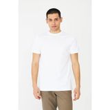 White Stone Beyaz Basic Bisiklet Yaka Erkek T-Shirt - M