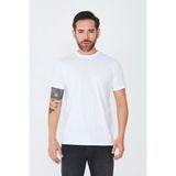 White Stone Beyaz Bisiklet Yaka Basic Erkek Tişört - 2XL