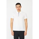 White Stone Beyaz Modern Kesim Polo Yaka Erkek T-Shirt